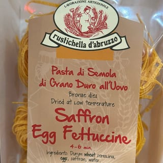 Rustichella d’abruzzo Saffron Egg Fettuccine